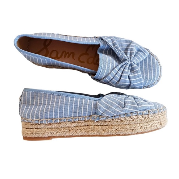 Sam Edelman Shoes - Sam Edelman Ciara blue bow Espadrille